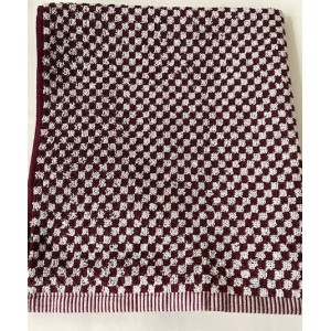 Handdoek - Ruit Klein - Burgundy